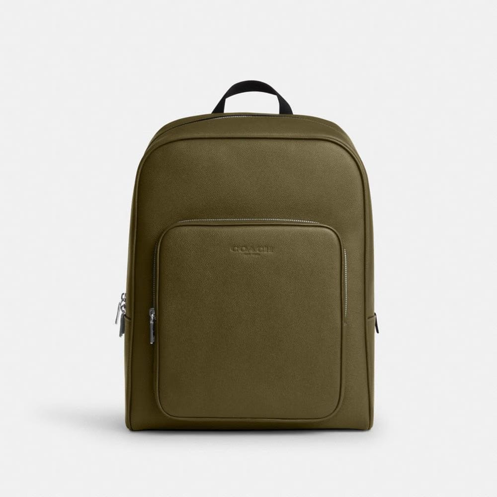 Coach Aiden Backpack Silver Olive