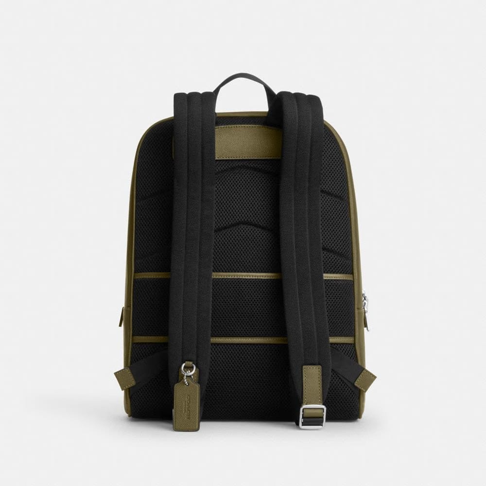Coach Aiden Backpack Silver Olive