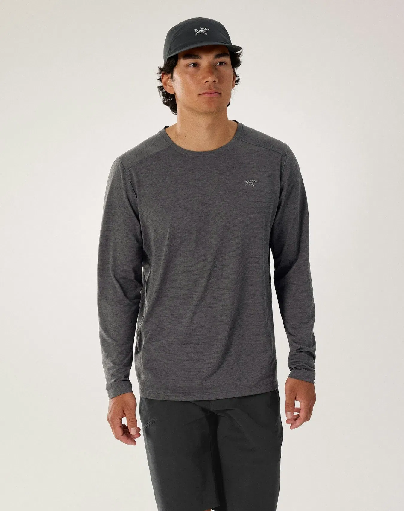 Arc'teryx Outlet Cormac Crew Neck Shirt LS Men's Black Heather