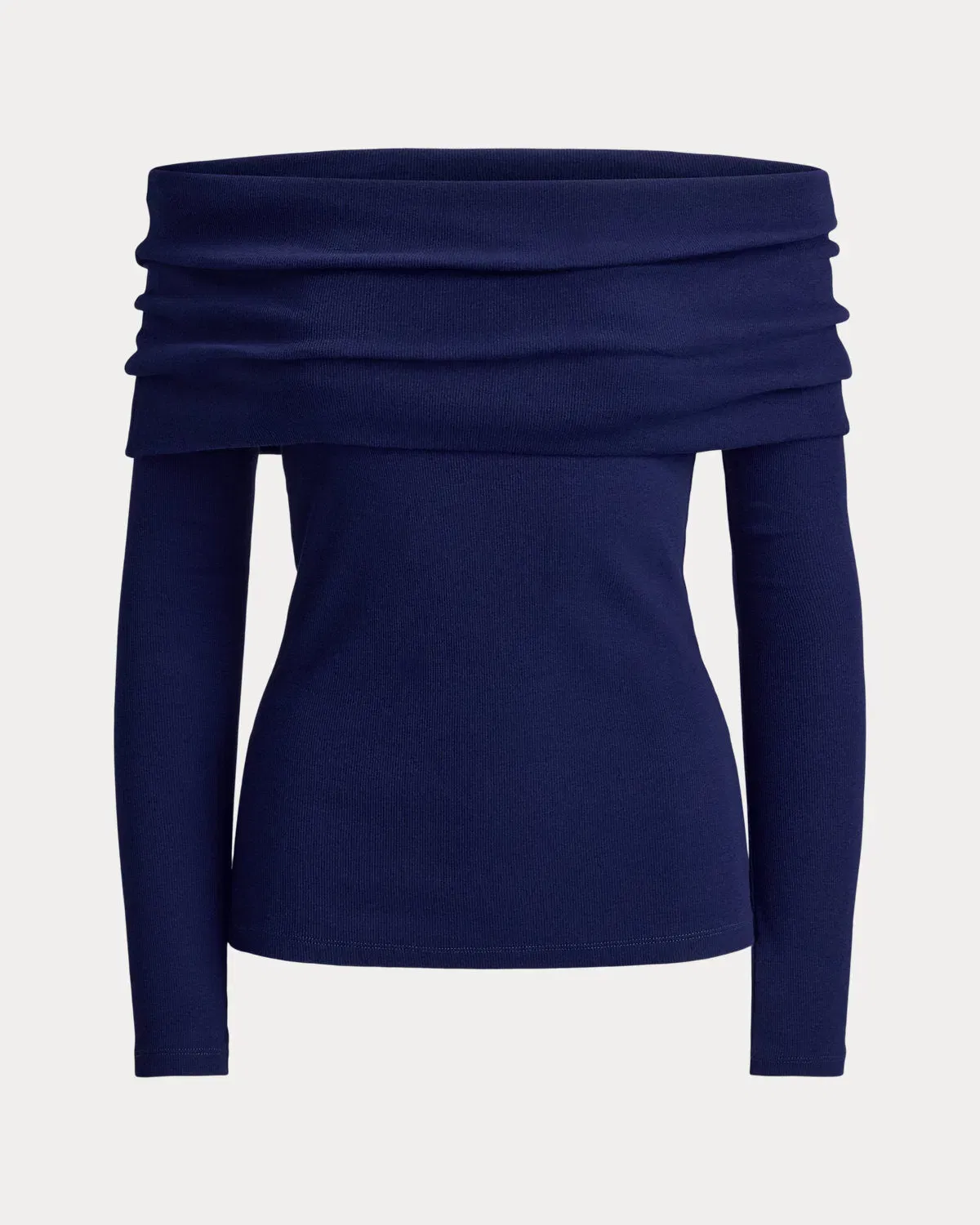 Ralph Lauren Ribbed CottonBlend OfftheShoulder Top