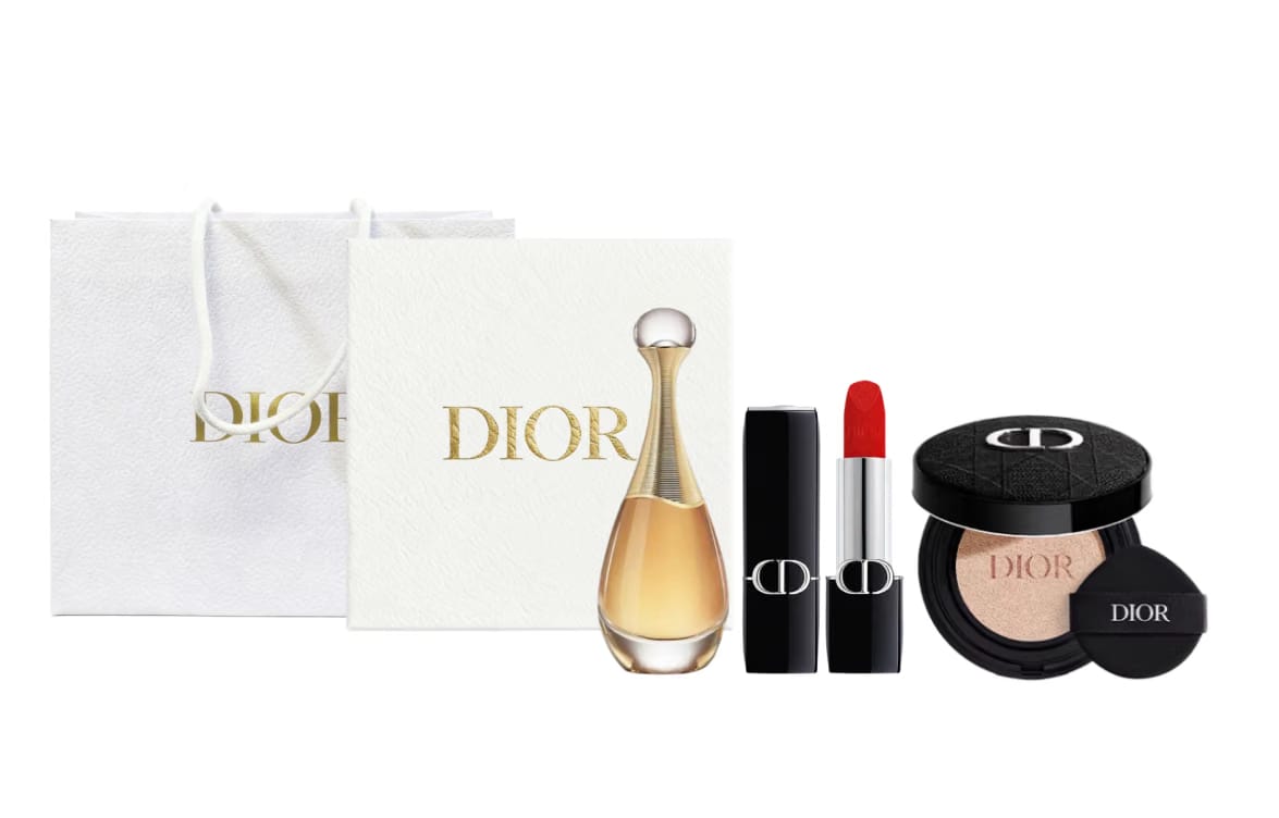 Dior Intense Blue Gold Lipstick Lock In Cushion Realme Beloved Makeup Perfume Set Box Shopping Bag Eau De Parfum Edp
