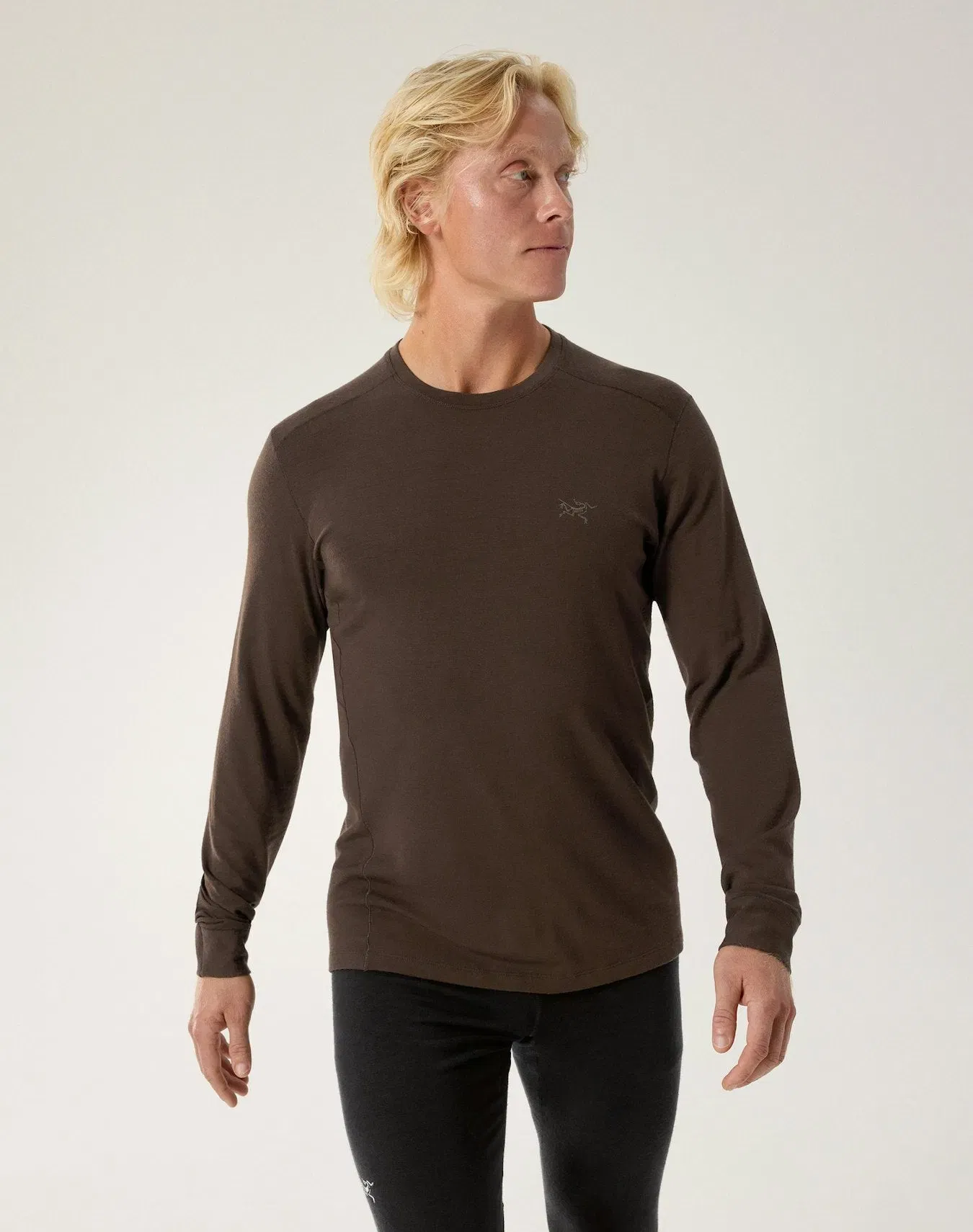 Arc'teryx Outlet Rho Merino Wool Crew Neck LS Men's Carob