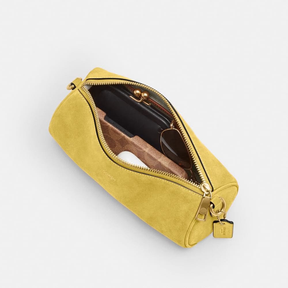 Coach Barrel Bag Brass Light Citron