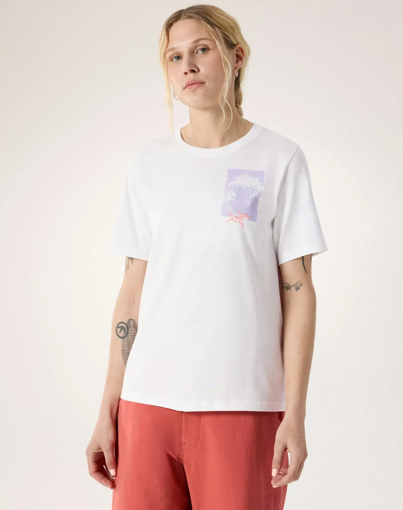 Arc'teryx Kragg SL Cotton Superbloom Crew Shirt SS Women's White Light