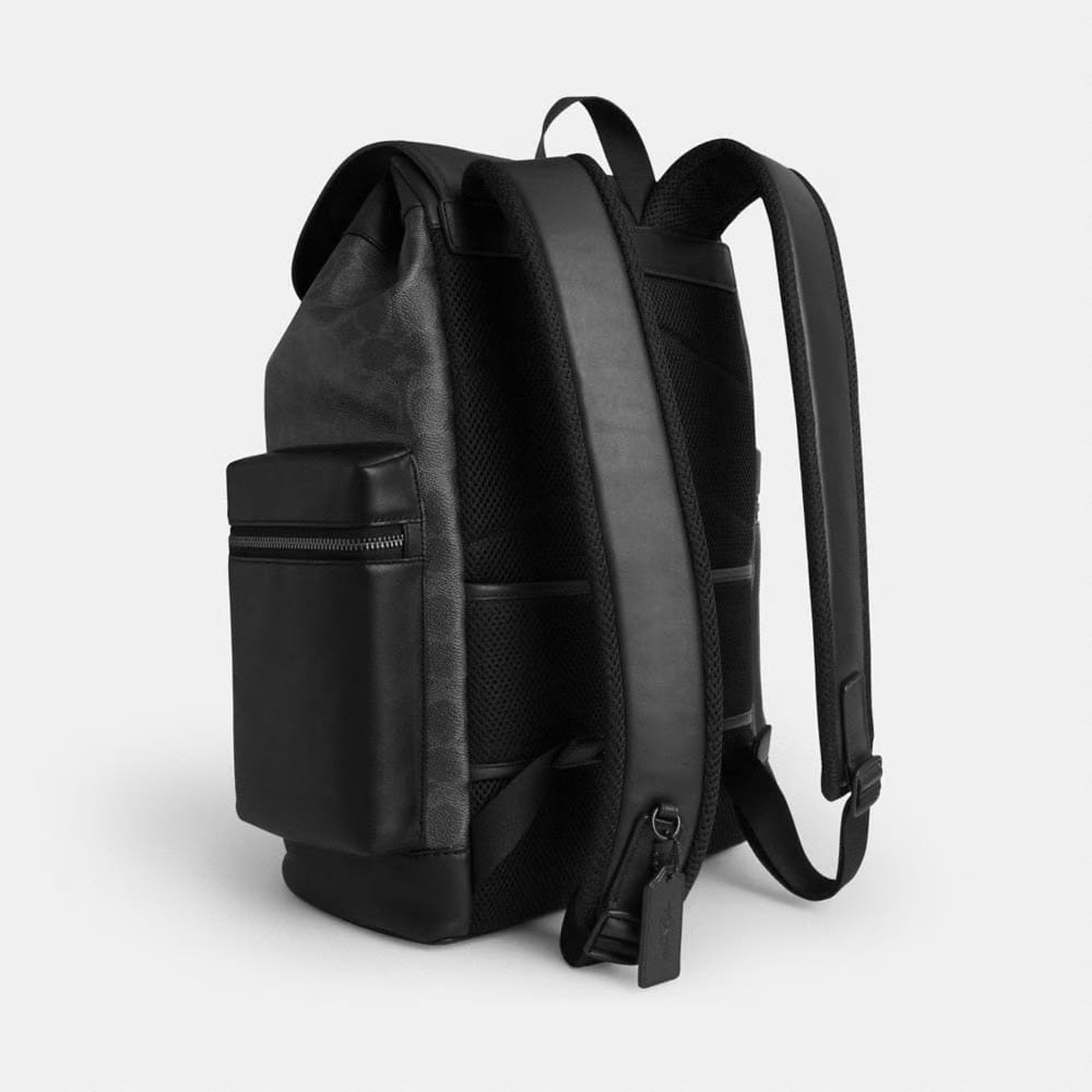 Coach Sprint Backpack In Signature Canvas Matte Black Black Signature