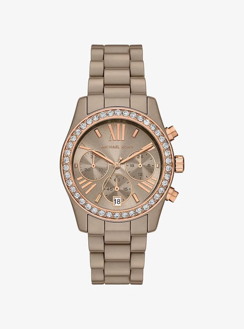 Michael Kors Lexington Pav Nude-Tone Watch