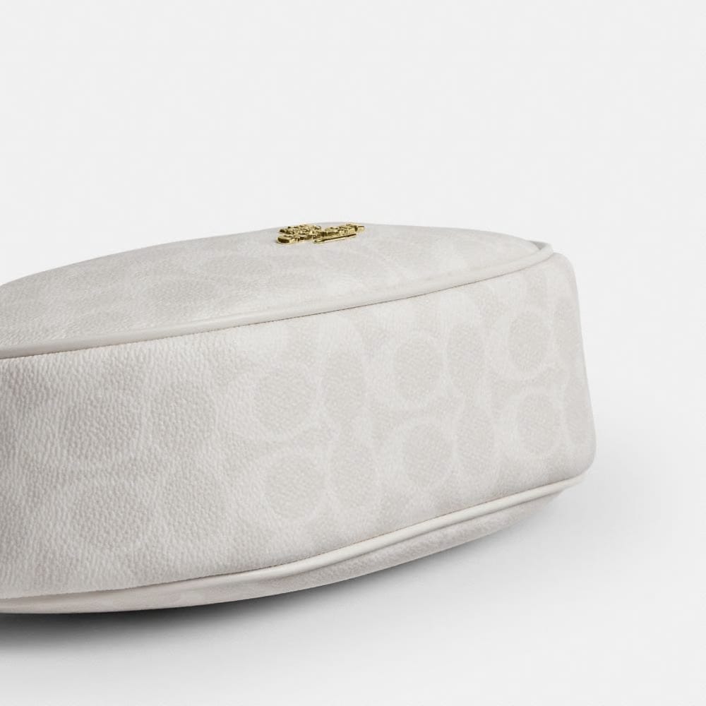 Coach Emily Shoulder Bag In Signature Canvas Gold White Chalk