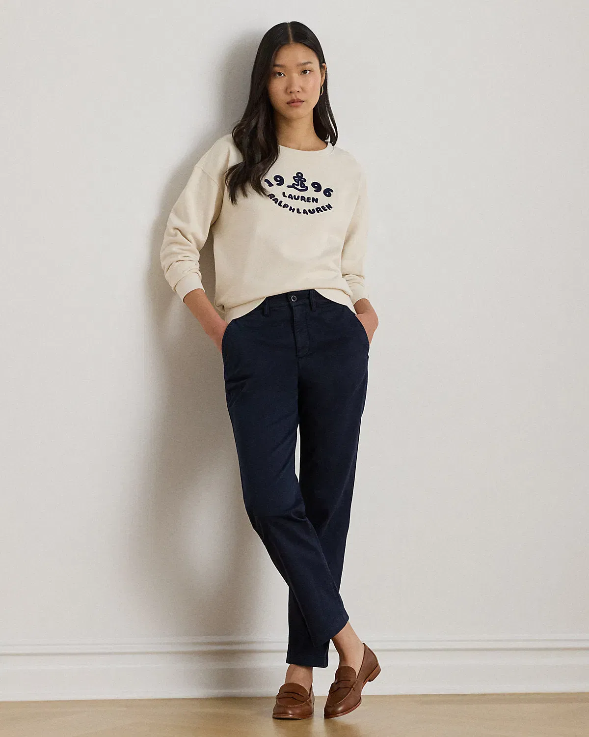 Ralph Lauren AnchorLogo Cotton French Terry Pullover