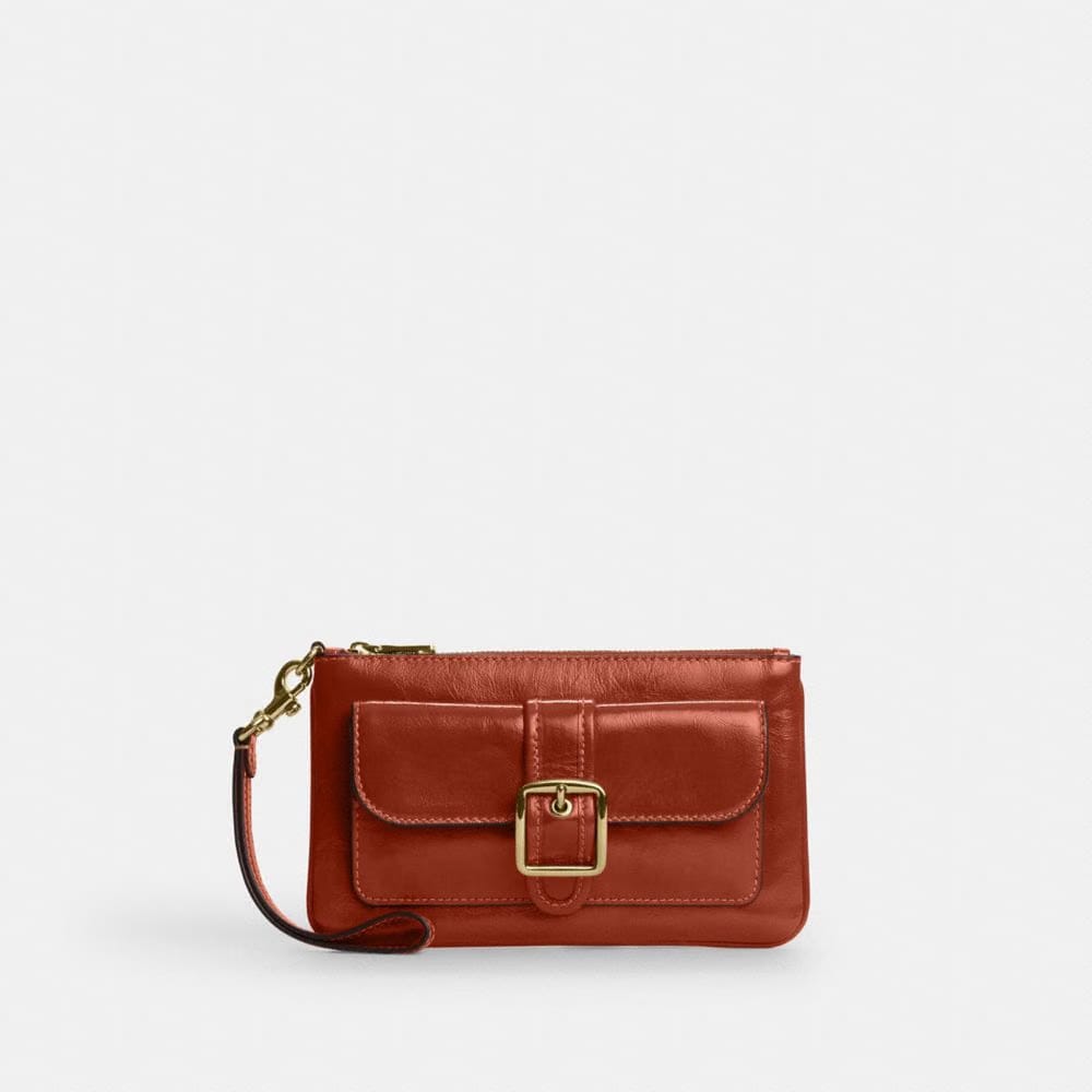 Coach Ashton Wristlet Gold Cinnamon