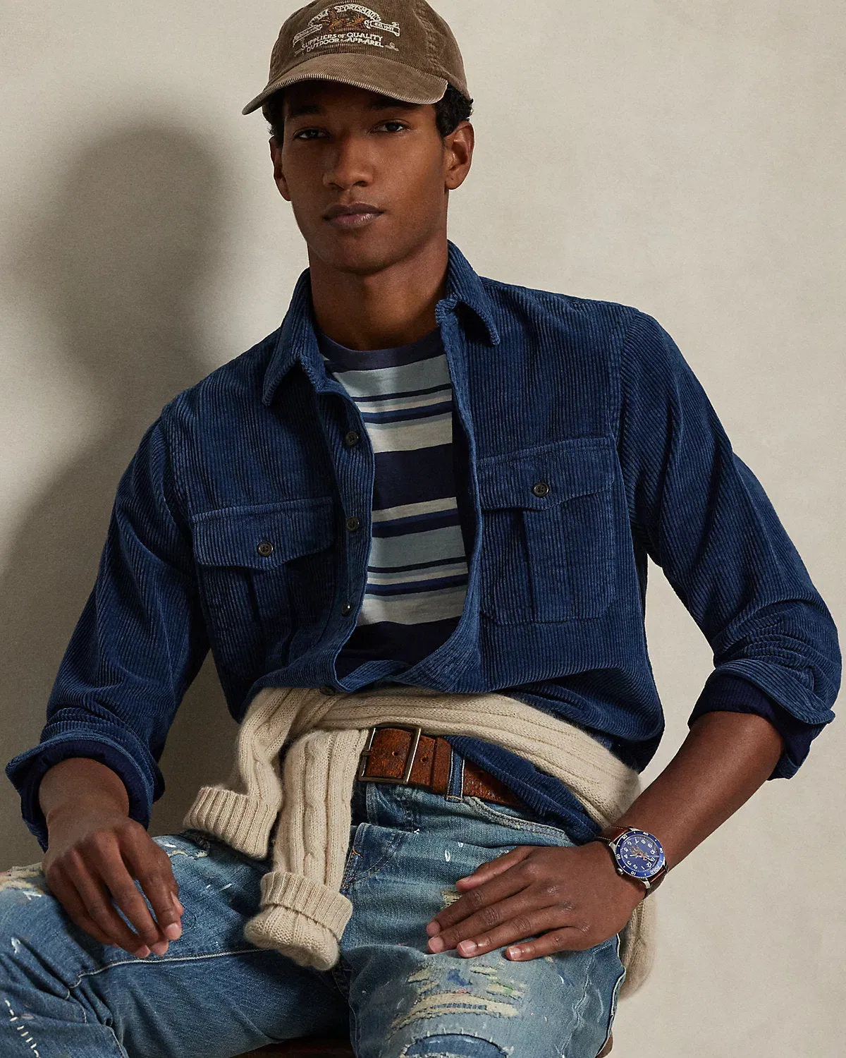 Ralph Lauren Classic Fit Indigo Corduroy Workshirt