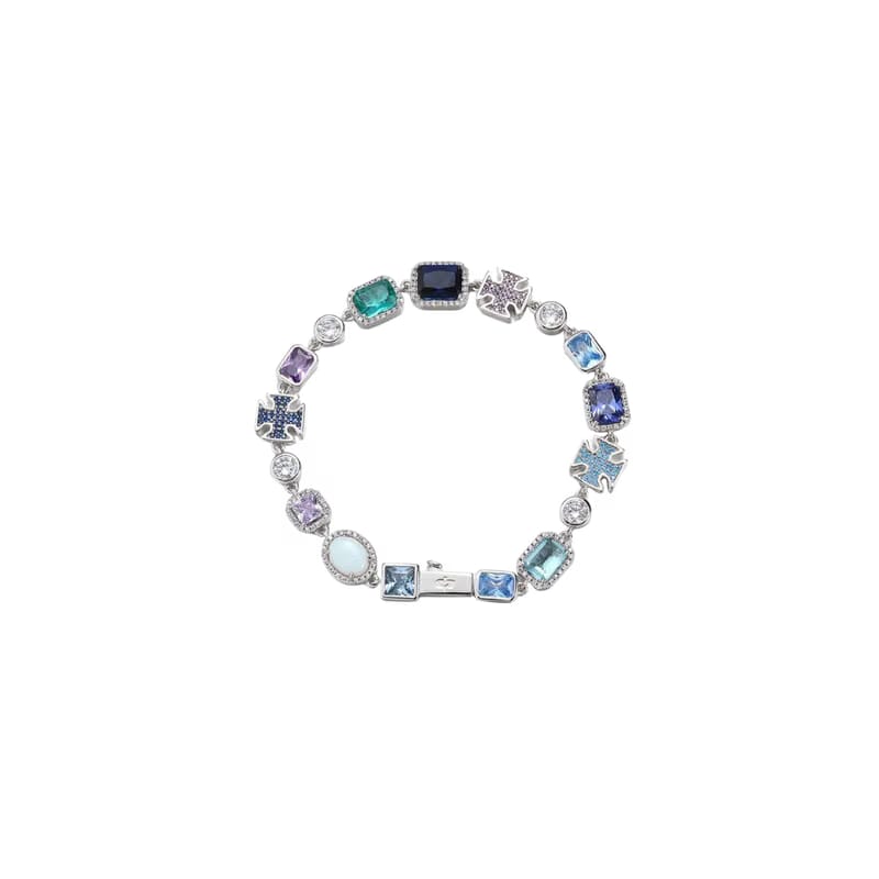 SAPPHIRE MOTIF BRACELET SILVER