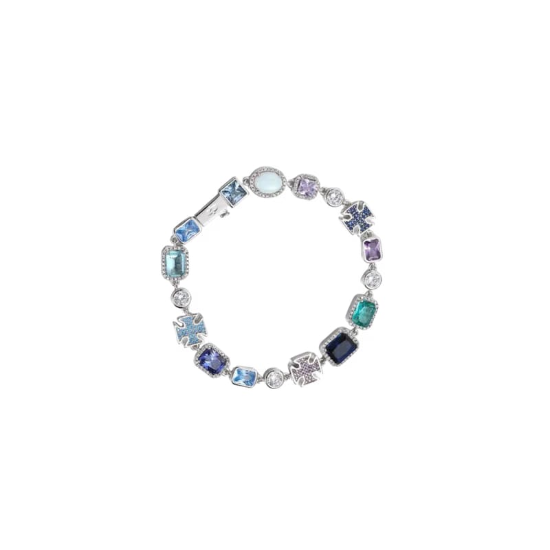 SAPPHIRE MOTIF BRACELET SILVER