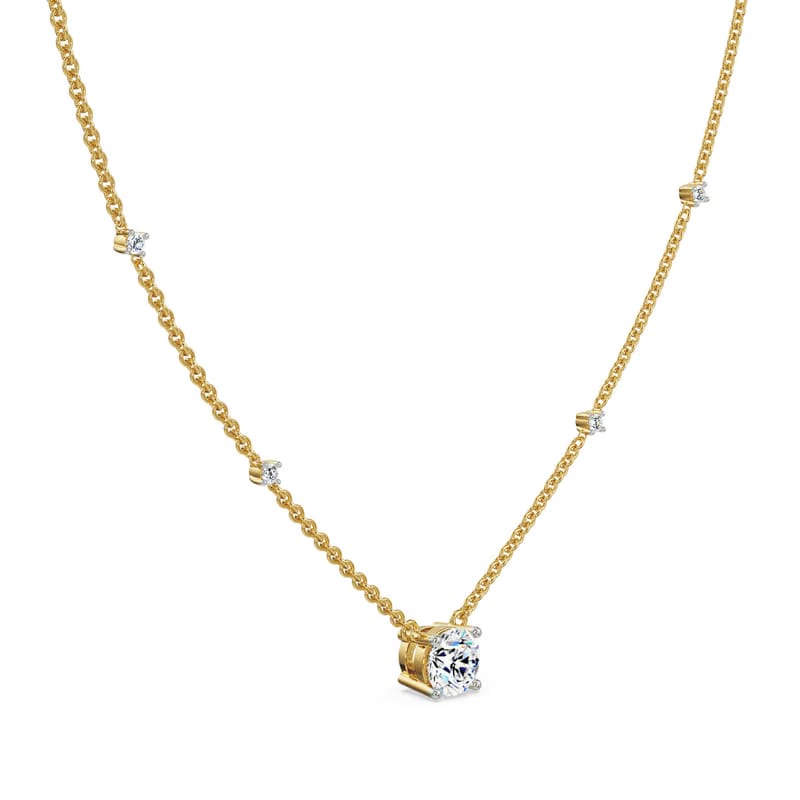 1 CT Solitaire Lab Grown Diamond Necklace