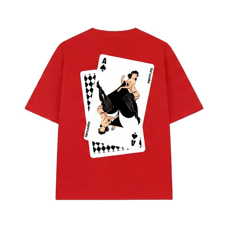 Forfksake Play Your Hand Red T-Shirt