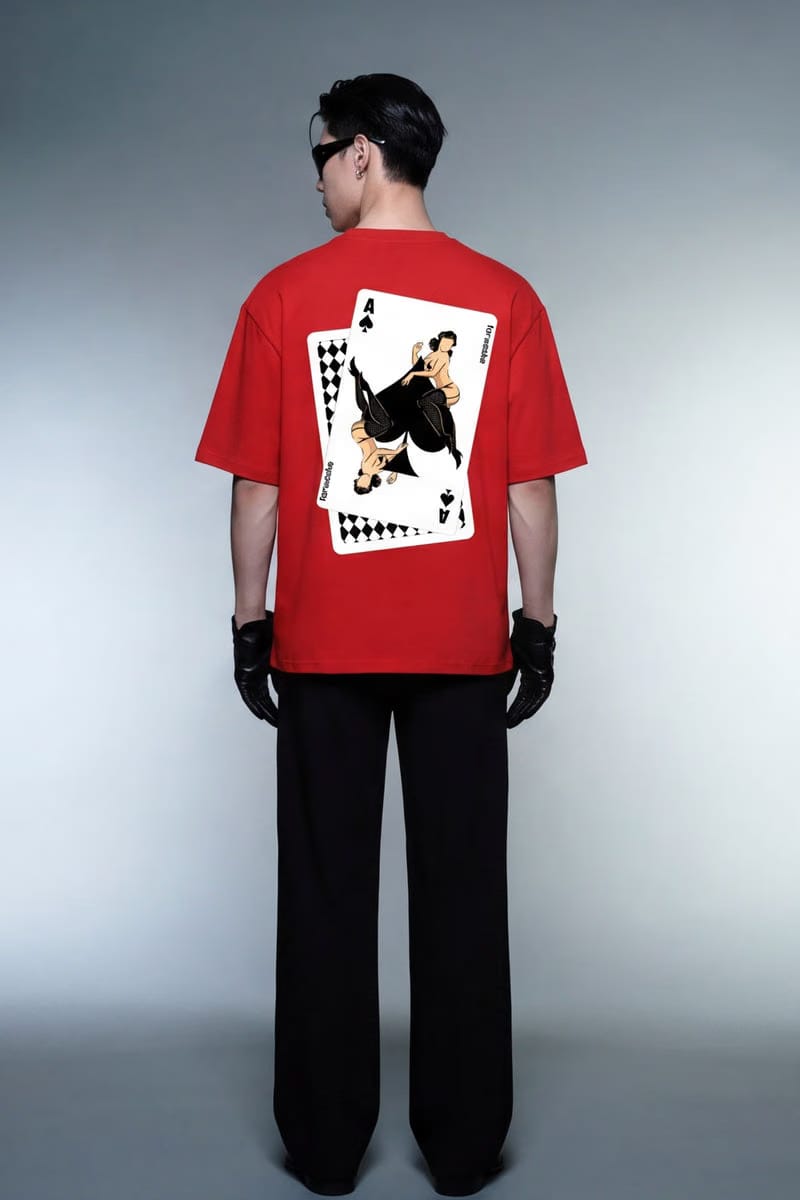 Forfksake Play Your Hand Red T-Shirt