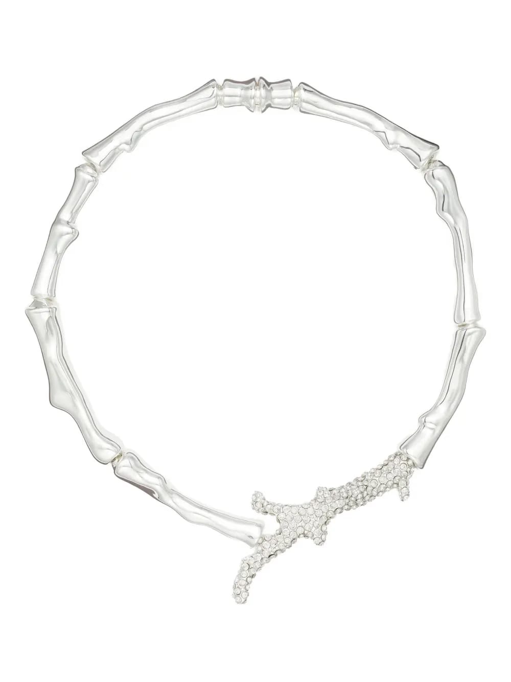 coral-design crystal necklace