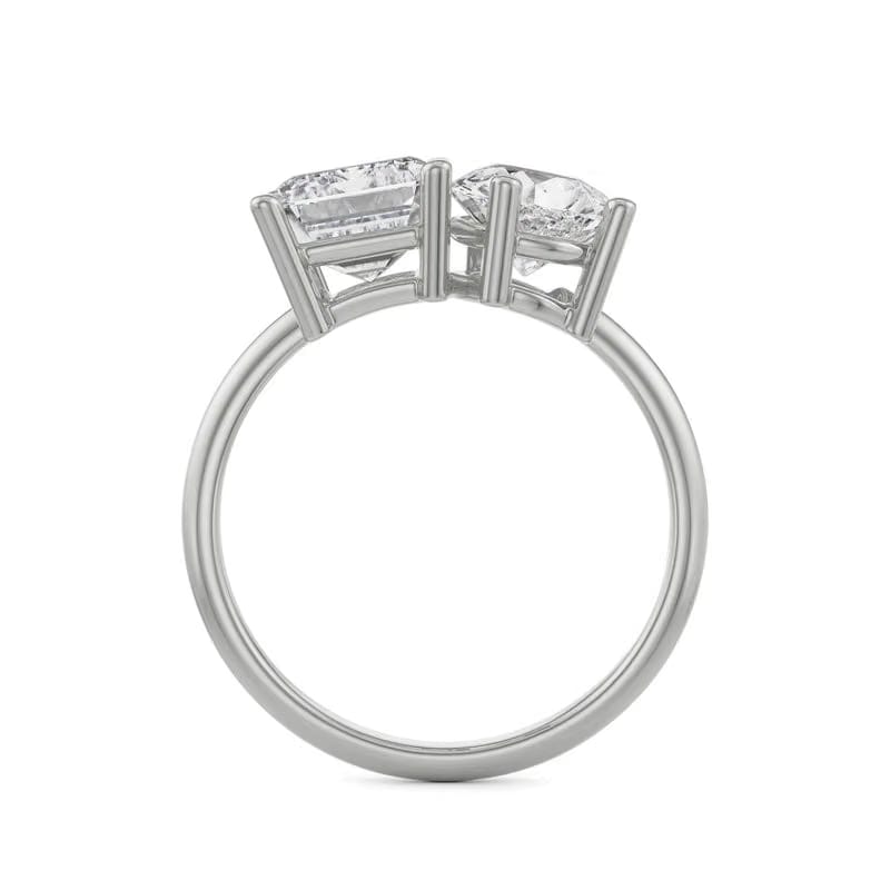Emerald And Pear Lab Grown Diamond Ring_in-stock