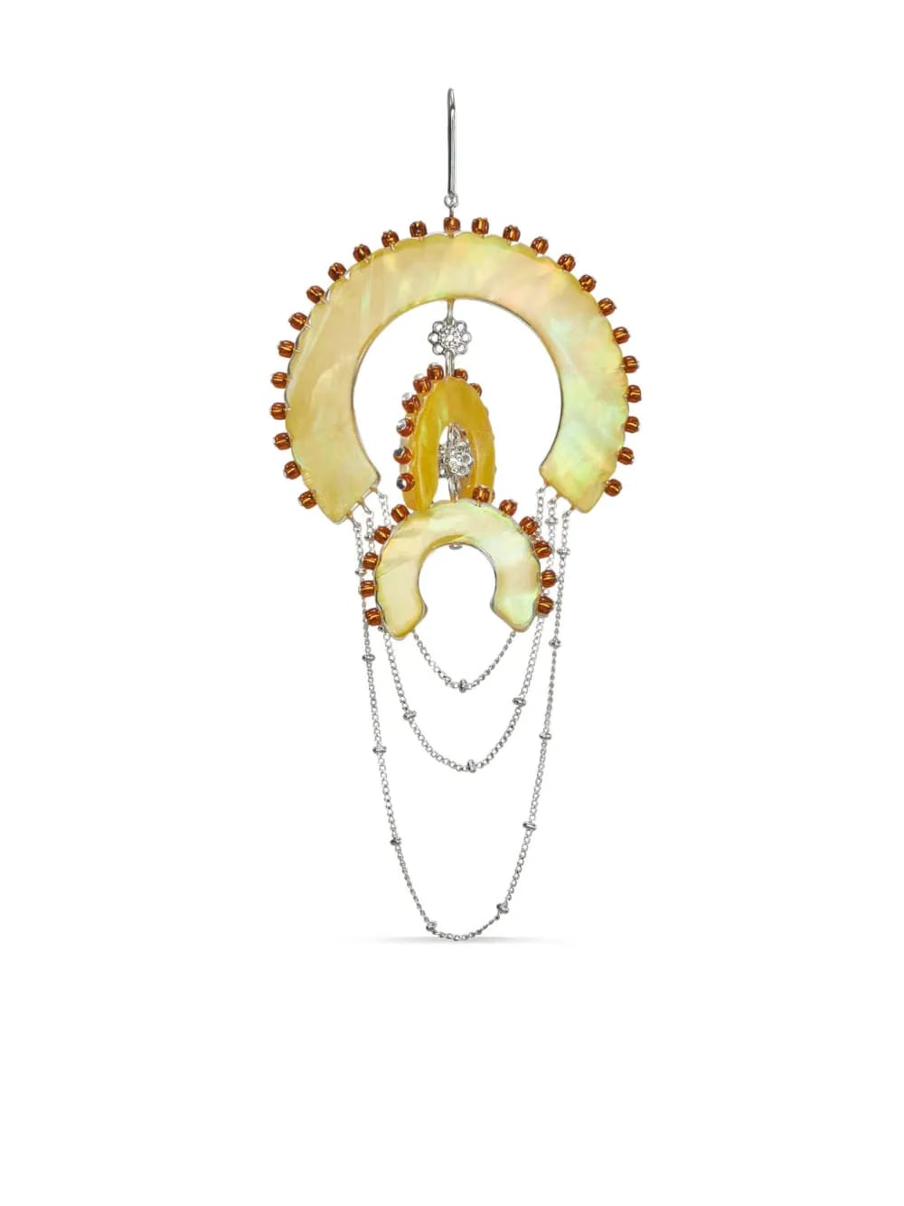 Chandelier resin-bead earrings