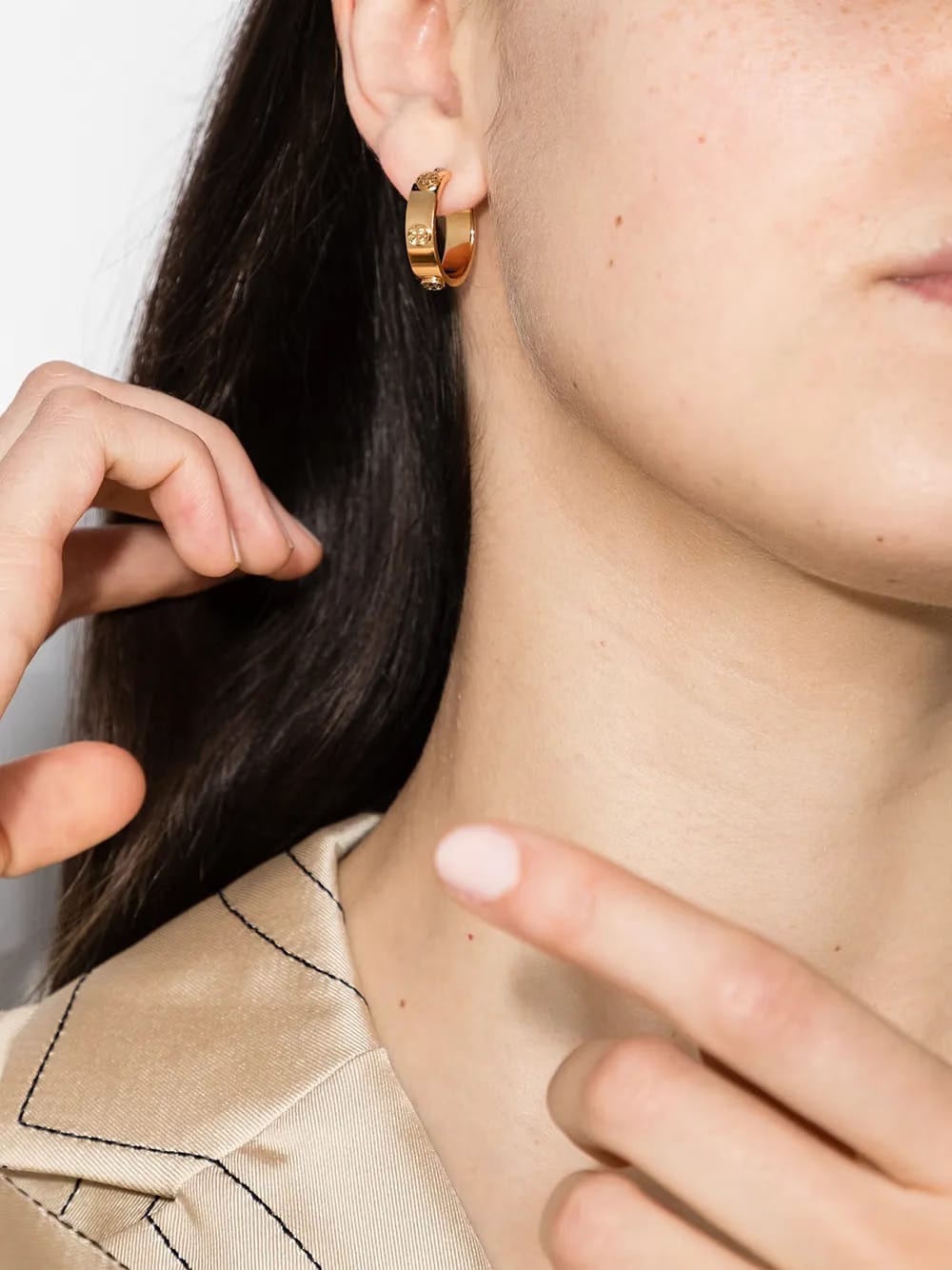 Miller stud hoop earrings