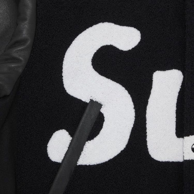 Supreme Big Logo Chenille Varsity Jacket Black