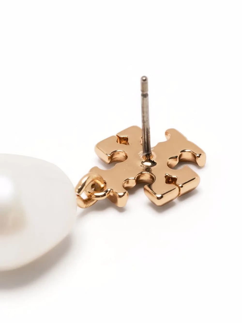 Kira pearl double hoop earrings