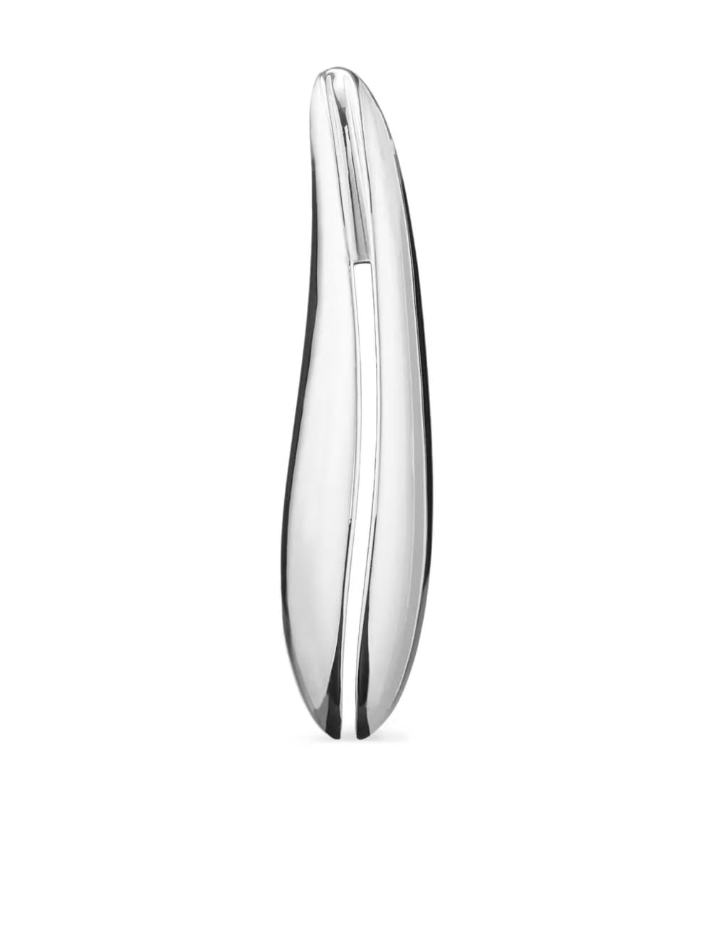Elongated Wave clip-on earrings