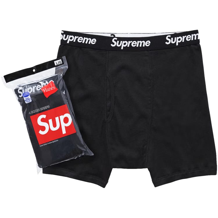 Supreme x Hanes Boxer Briefs (4 Pack) Black