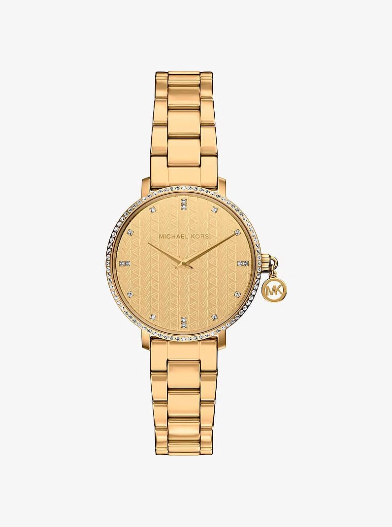 Michael Kors Mini Pyper Pav Gold-Tone Watch