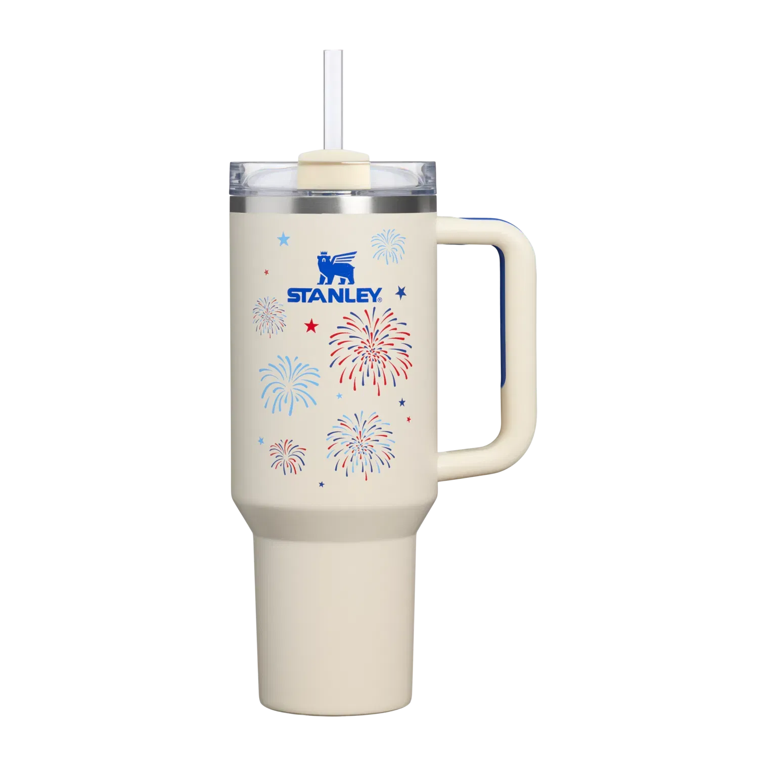 Stanley The Quencher H2.0 Flowstate Tumbler | 40 OZ Cream Royal Fireworks