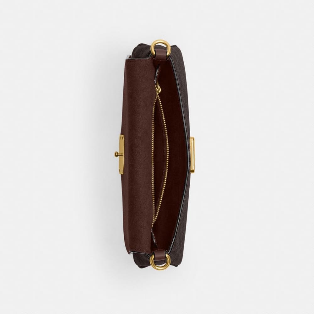 Coach Jet Shoulder Bag In Signature Canvas Brass Maple