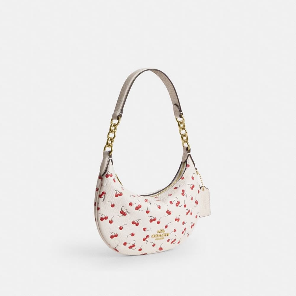Coach Mini Payton Bag With Cherry Print Gold Chalk Multi