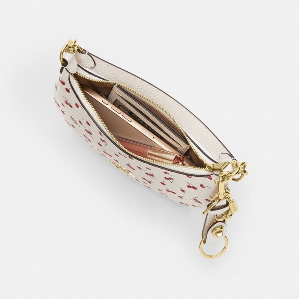 Coach Mini Payton Bag With Cherry Print Gold Chalk Multi