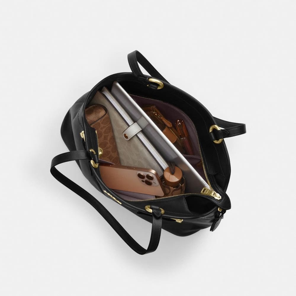 Coach Easton Tote Bag Gold Black