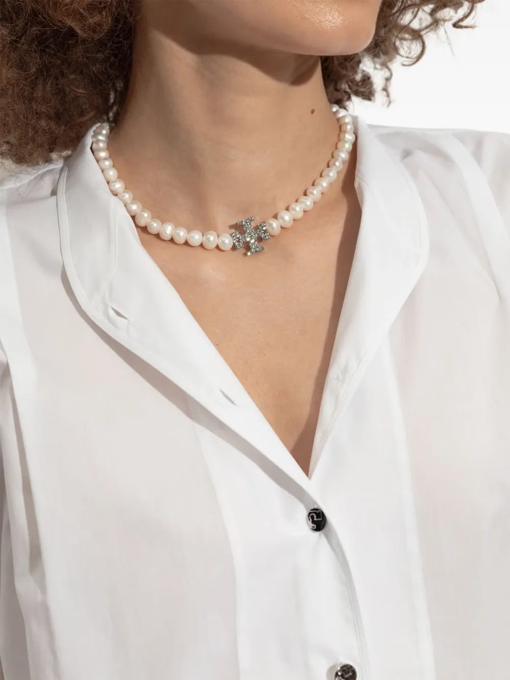 faux-pearl necklace