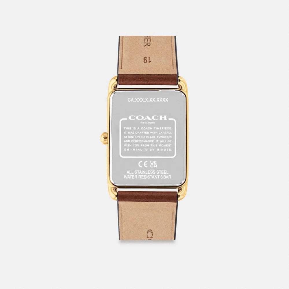 Coach Elliot Watch, 32 Mm X 26 Mm Saddle