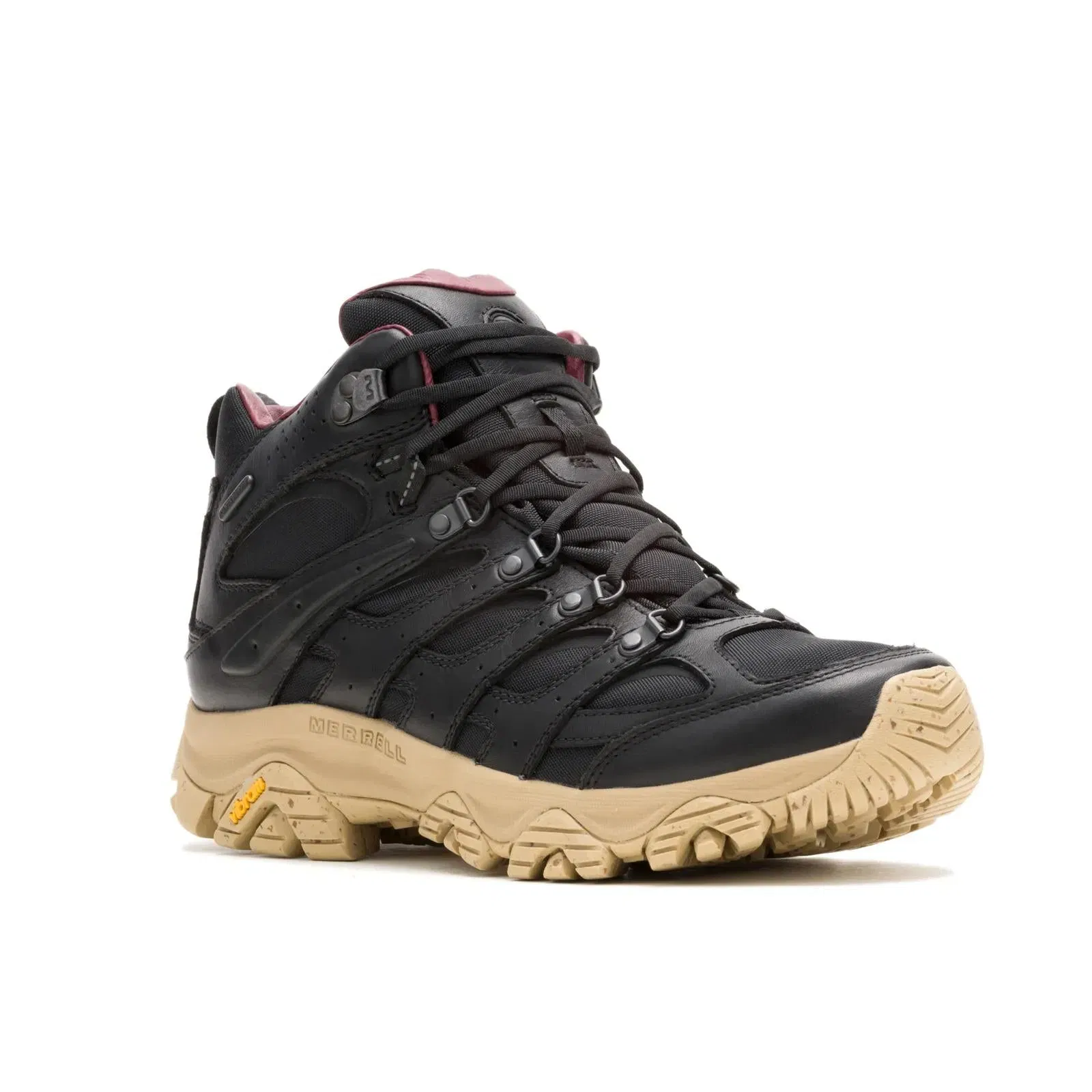 Merrell Men's Moab 3 Luxe Leather Mid Waterproof Black/Tan