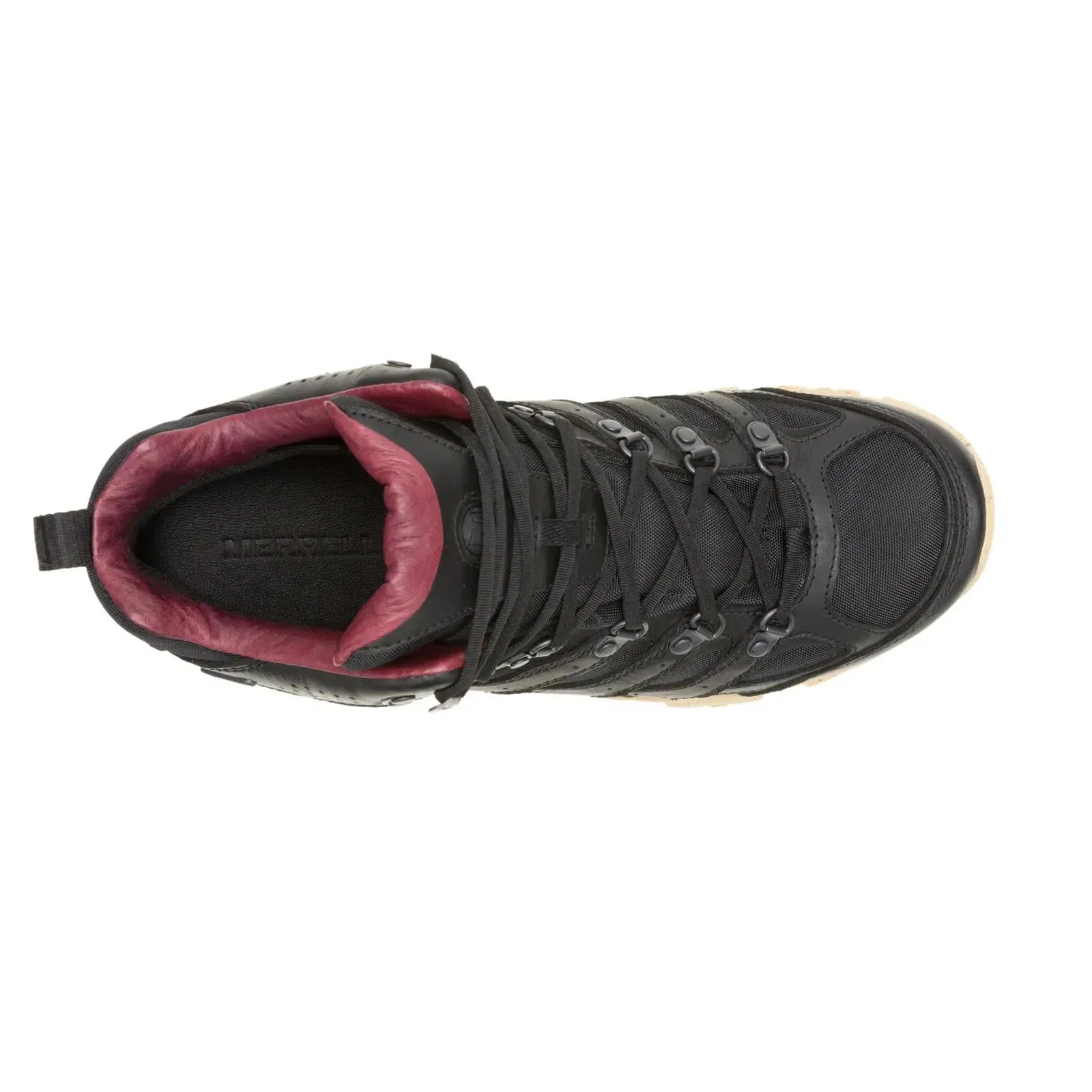 Merrell Men's Moab 3 Luxe Leather Mid Waterproof Black/Tan