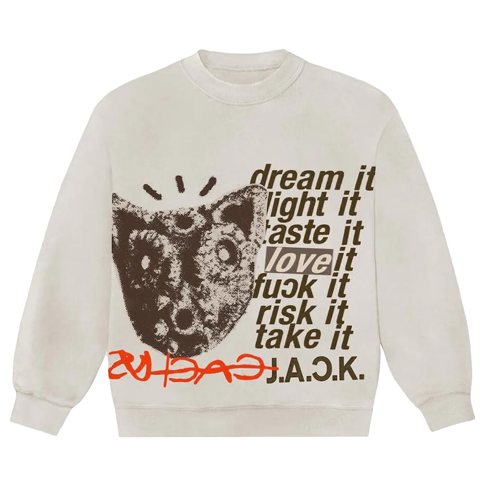 Cactus Jack by Travis Scott D.L.T.L.F.R.T. Crewneck Cream