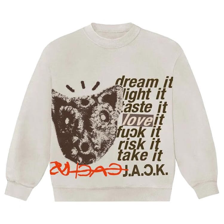 Cactus Jack by Travis Scott D.L.T.L.F.R.T. Crewneck Cream
