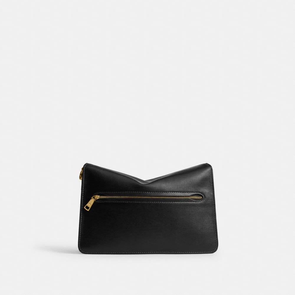 Coach Chain Tabby Shoulder Bag Brass Black
