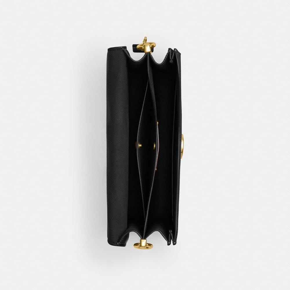 Coach Chain Tabby Shoulder Bag Brass Black
