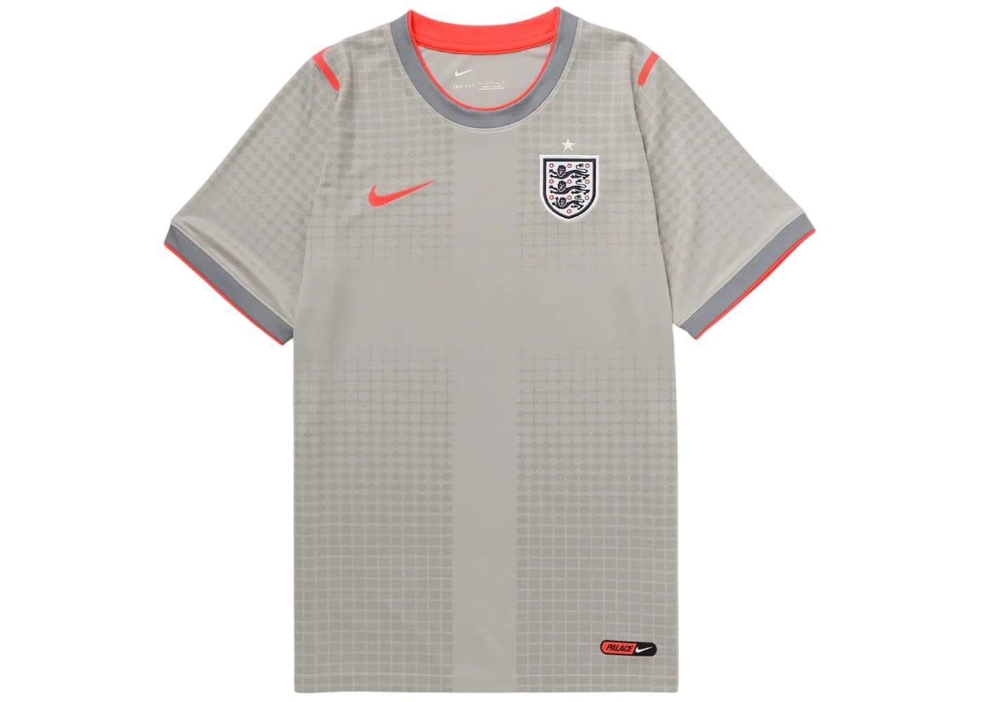 Nike England x Palace Academy Pro 2026 Football Jersey Pewter Grey/Bright Crimson