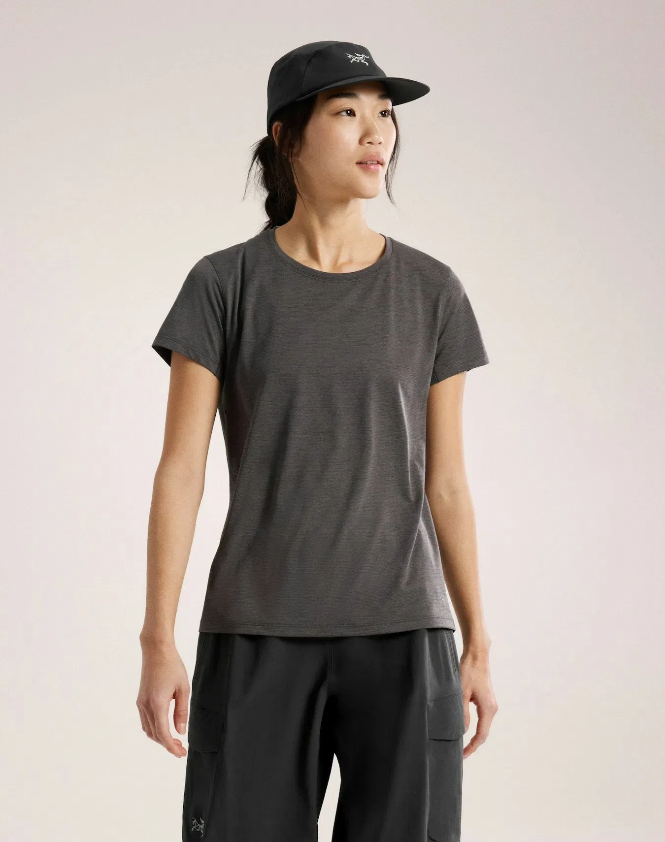 Arc'teryx Outlet Taema Crew Neck Shirt SS Women's Black Heather