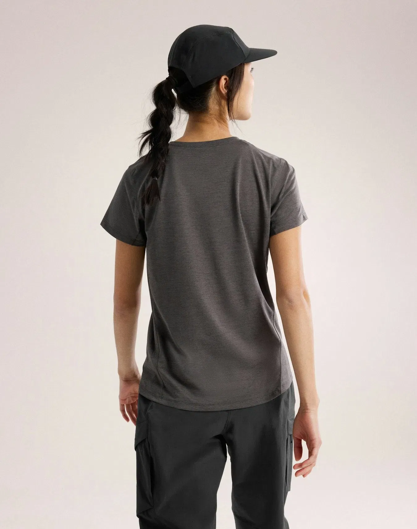 Arc'teryx Outlet Taema Crew Neck Shirt SS Women's Black Heather