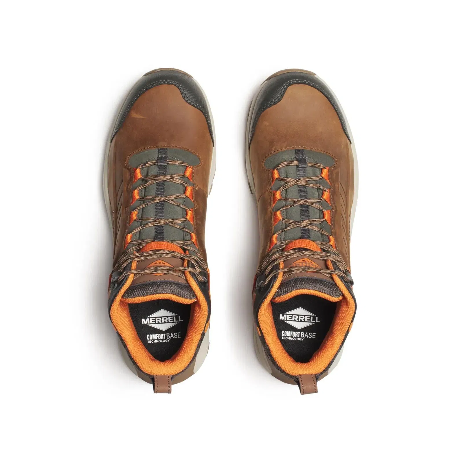 Merrell Men's Moab Speed 2 Mid Waterproof Carbon Fiber Work Boot Light Brown