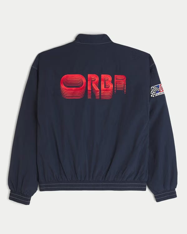 Hollister Oracle Red Bull Racing Graphic Moto Jacket Moto Jacket