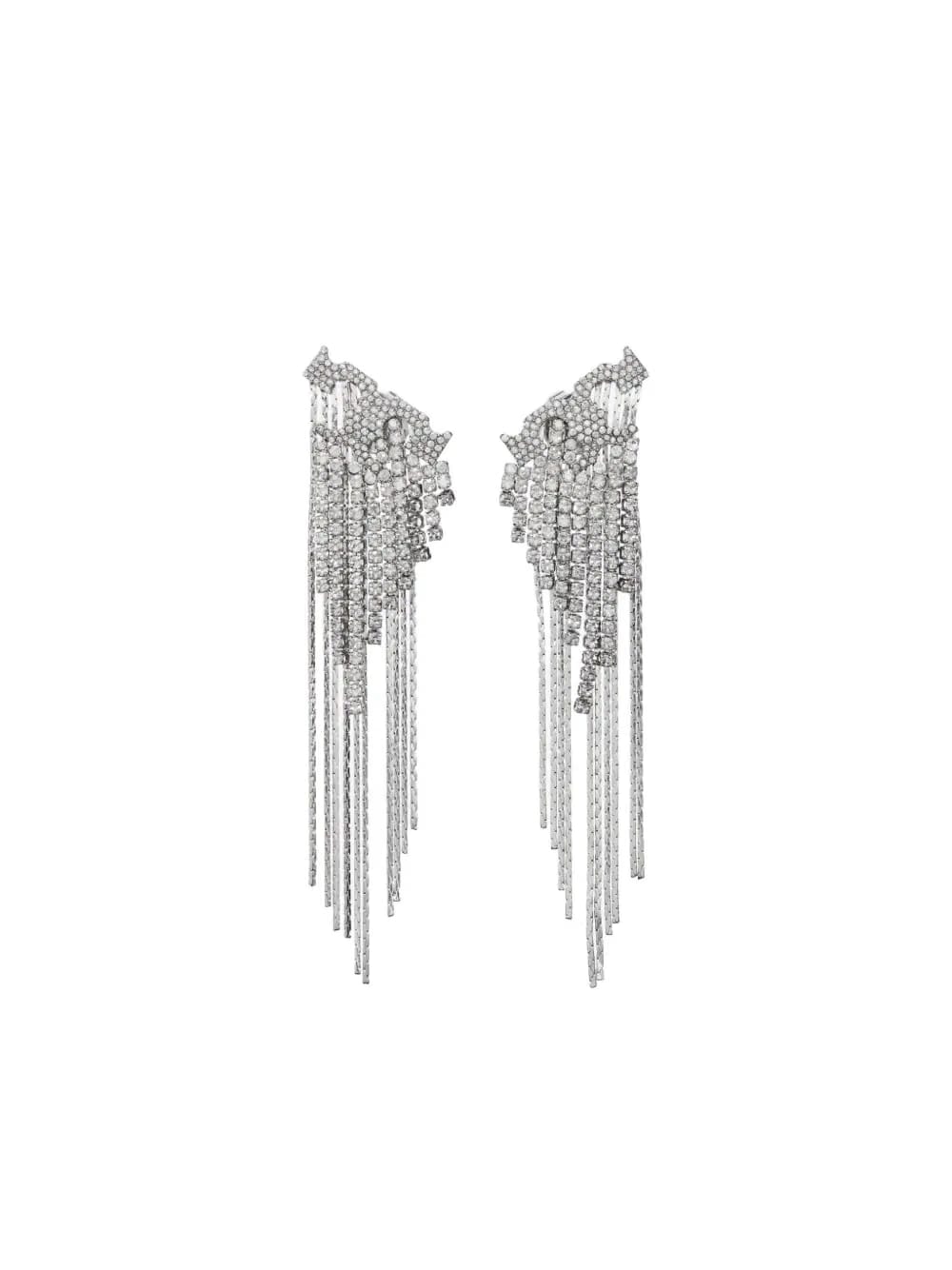 crystal logo earring