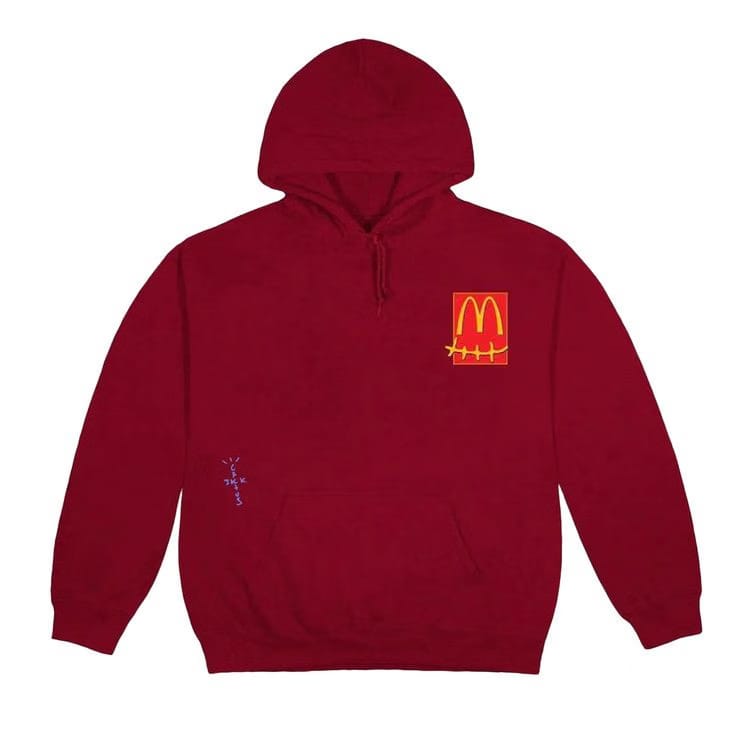 Cactus Jack by Travis Scott x McDonald's Live From Utopia Sticker Hoodie Cardinal