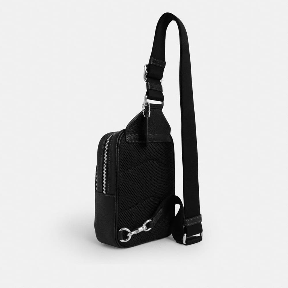 Coach Racer Sling Pack Silver Black