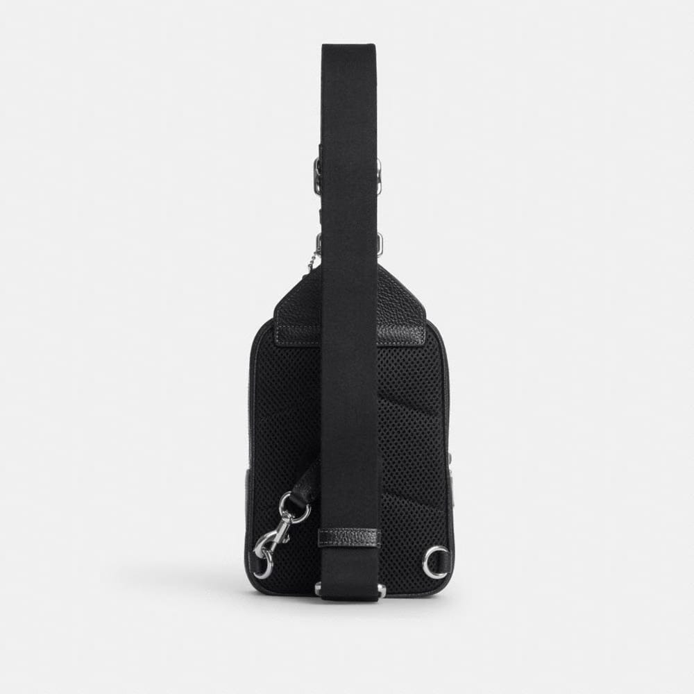 Coach Racer Sling Pack Silver Black